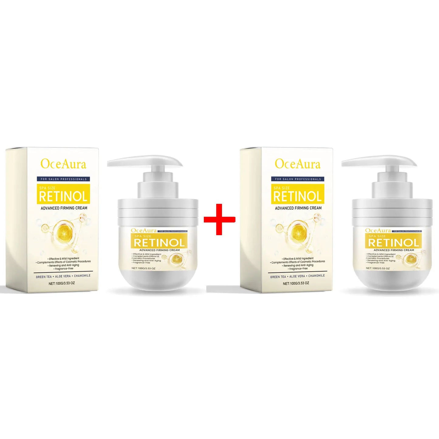 OceAura Retinol Anti-Aging Face & Body Moisturizer Cream 100g