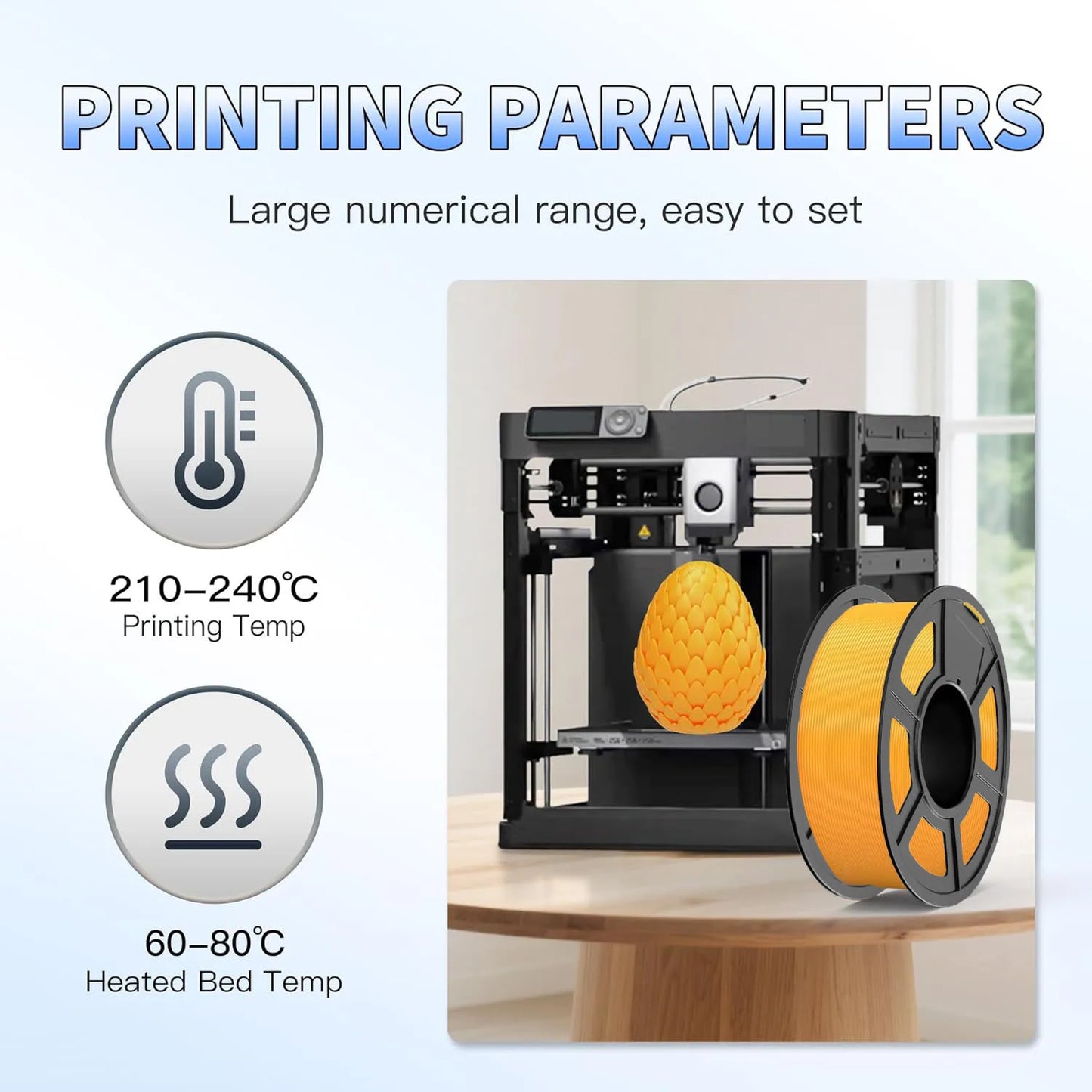 DINGSUN 3D PETG Filament 1.75mm ±0.02mm | FDM Printer Spool