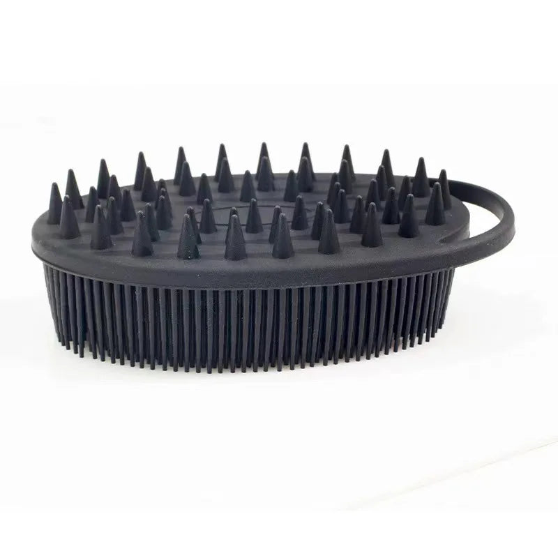 Silicone body scrubber adopts advanced sanitary technology, which is mild and clean, with good foam, durable, and silicone doubl Peaceful Pleasures Health and Wellness blackB