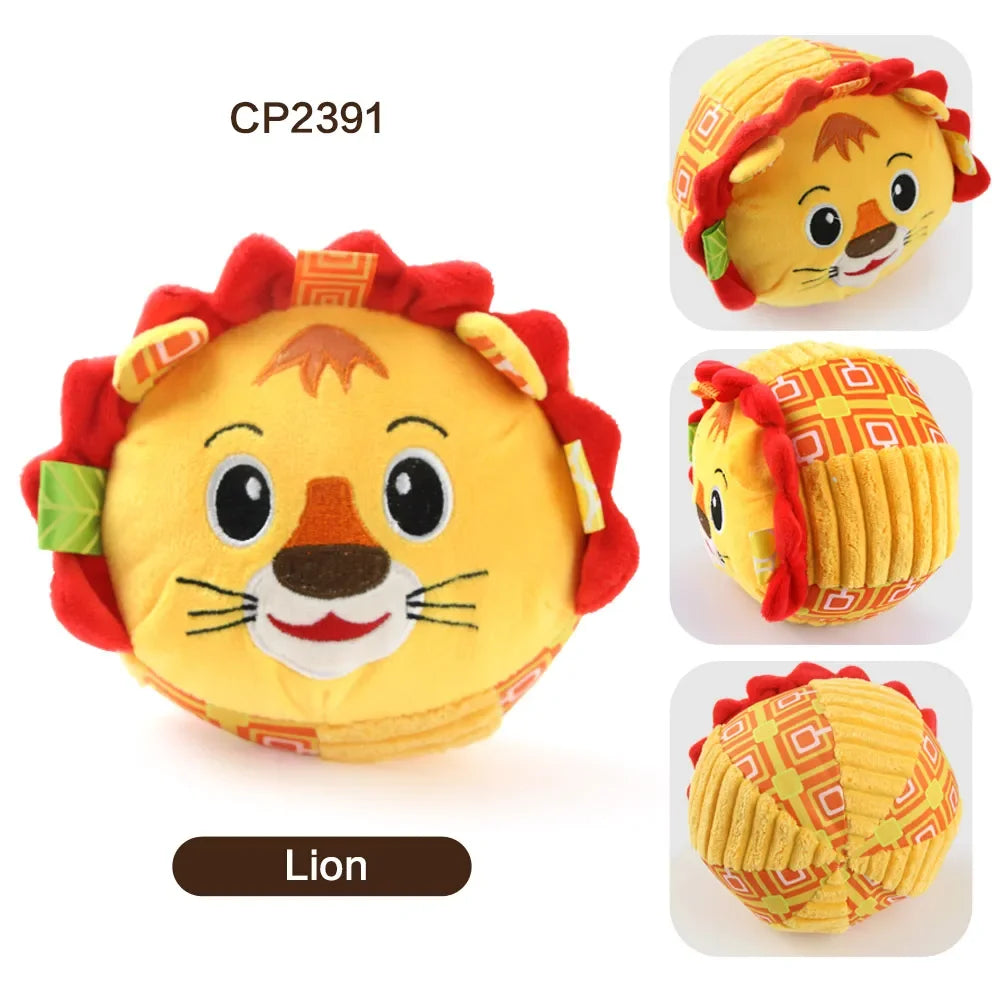 Plush Dog Voice Toys Balls Soft Fur Rattan Moving Ringtones Fun