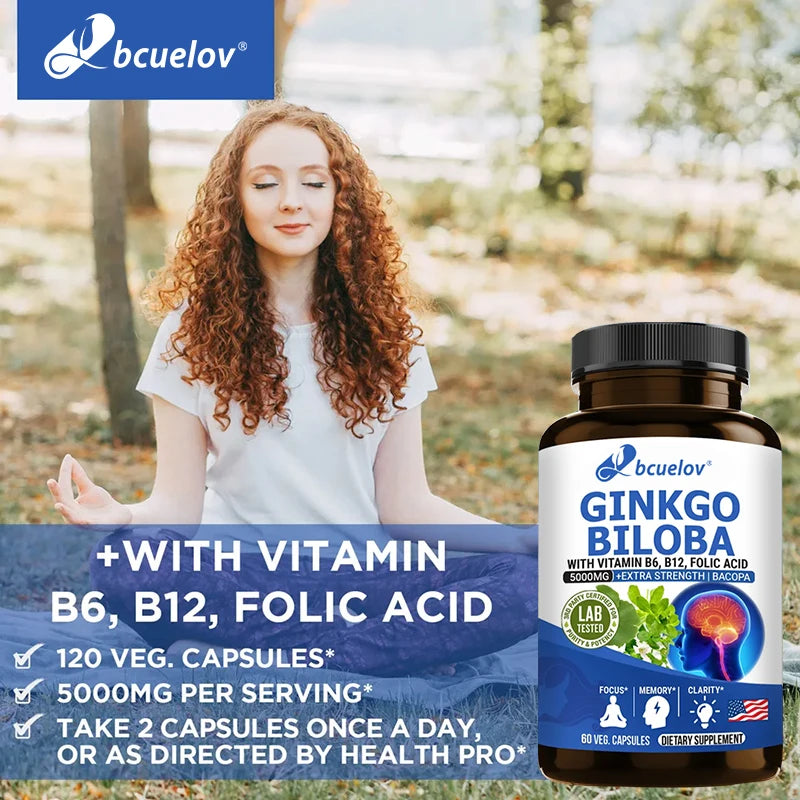 Advanced Nootropic Brain Booster Supplement Improves Memory,Enhances Focus,Boosts Nerve Energy & IQ Health Vitamins B12, B6 Peaceful Pleasures Health and Wellness