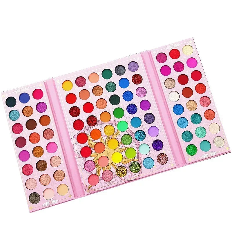 96-Color Shimmer Matte Glitter Eyeshadow Palette | Neon & Bold