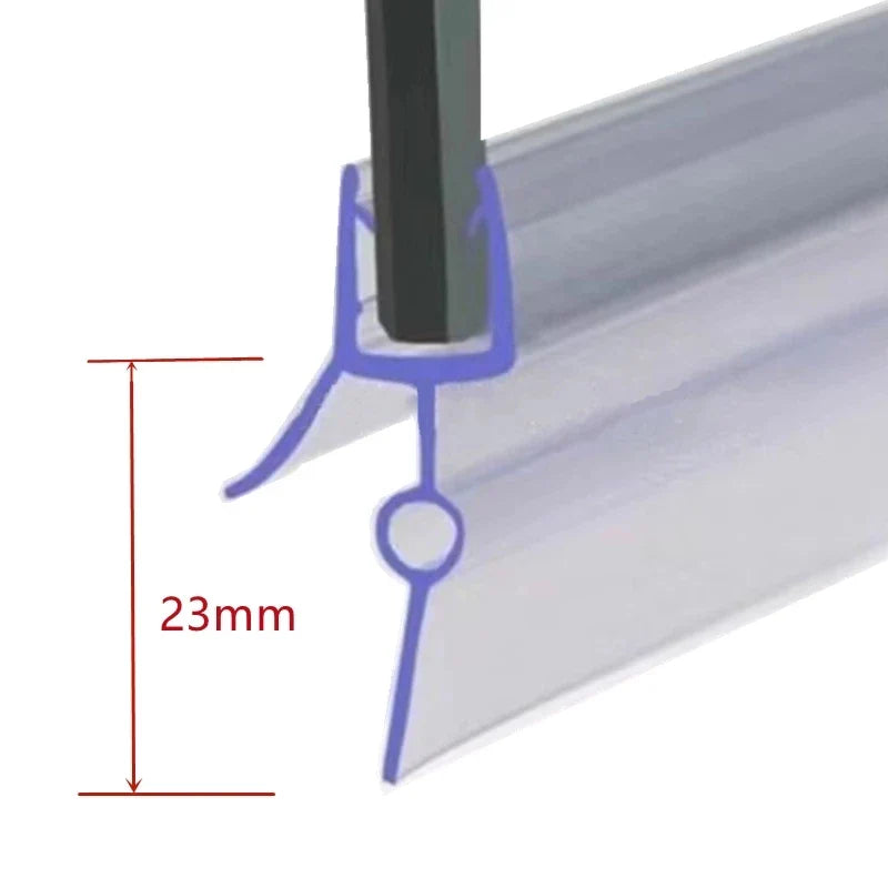PVC Shower Door Seal Strip – Glue-Free Waterproof Glass Gap