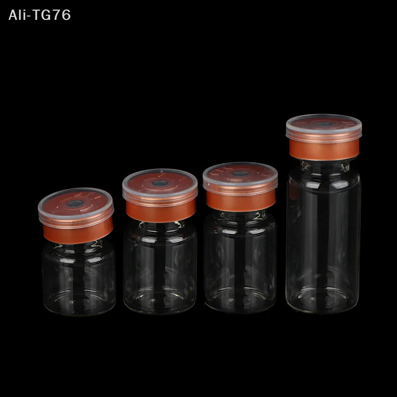 10-Pack Glass Vials Flip-Off Caps & Rubber Stoppers | 3–10ml