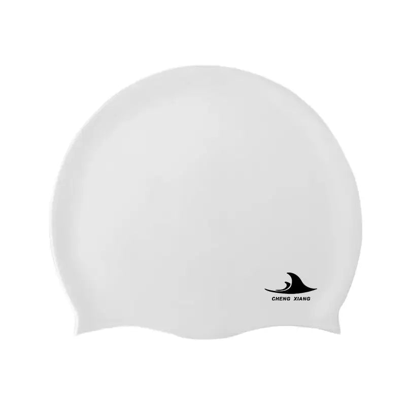 55g Silicone Swimming Cap Men Women Swim Pool Water Sport Diving Bathing Long Hair Waterproof Large Size Caps Hat for Adults New Peaceful Pleasures Health and Wellness white One Size