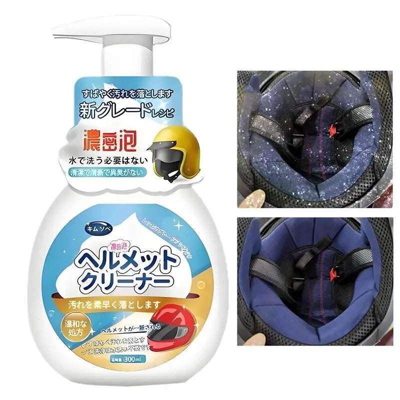 new Motorcycle Helmet Foam Cleaner Inner Liner Cleaning Dry Cleaning 300ml Motorbike Glove Stain Remover Shoes Deodorizer Peaceful Pleasures Health and Wellness
