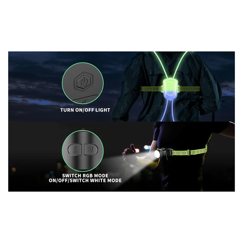 360° LED Reflective Safety Vest for Night Running & Cycling