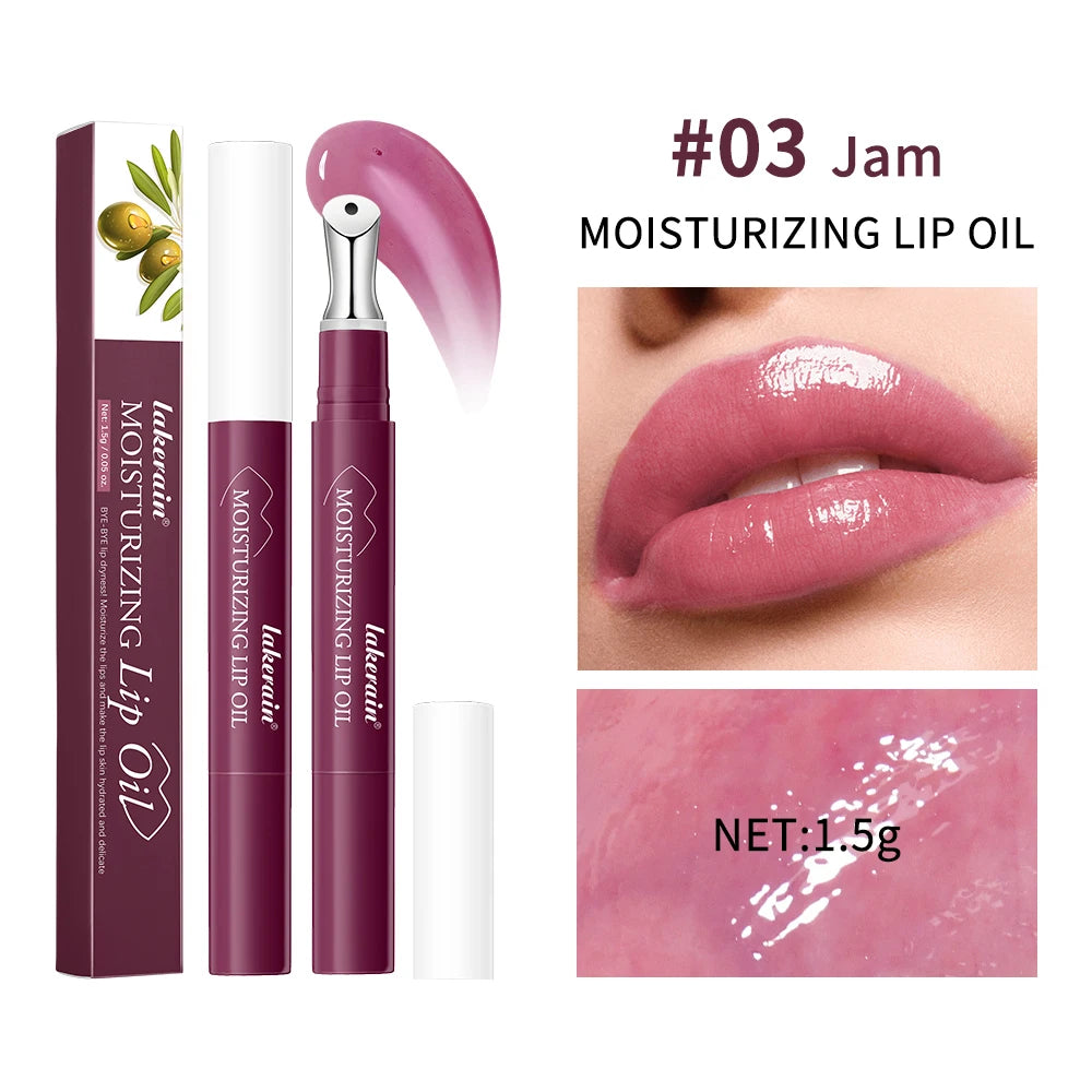Lakerain Plumping Lip Gloss Hydrating Moisturizing Long Lasting Lip Oil Transparent Lip Tint Daily Lip Care Makeup Cosmetics Peaceful Pleasures Health and Wellness 3Jam