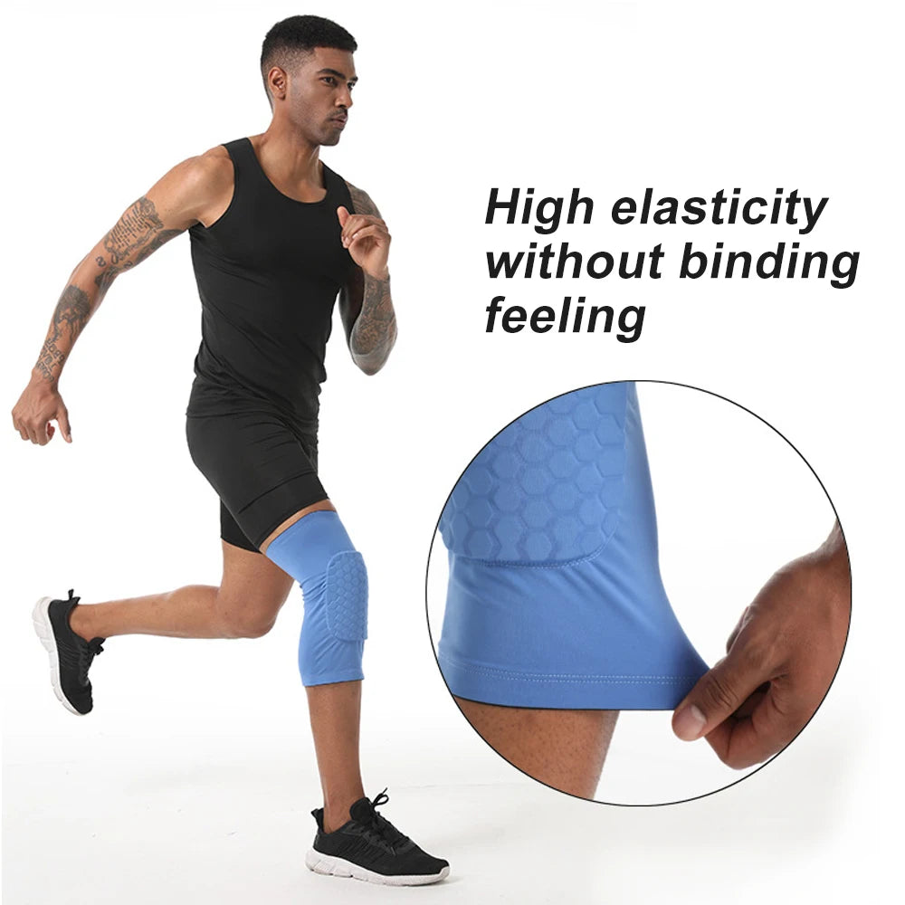 Honeycomb Knee Pad Compression Sleeve for Basketball & Sports Knee Compression Sleeve Peaceful Pleasures Health and Wellness