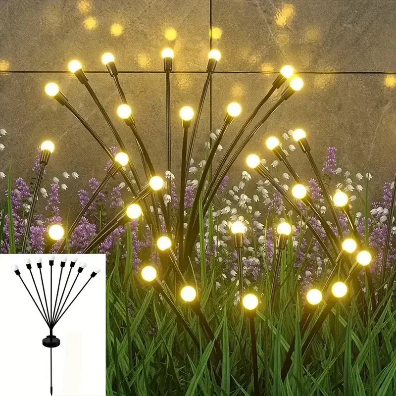 Solar Firefly Garden Lights – Waterproof 6/8/10 LED Swaying Heads