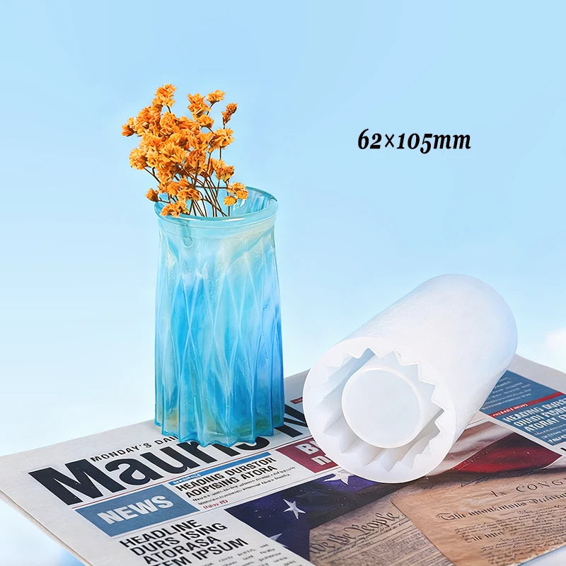 Flower Vase Silicone Resin Mold – DIY Epoxy Flowerpot Casting