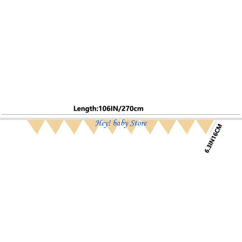 Cotton Triangle Bunting Banner – Baby Shower & Nursery Decor