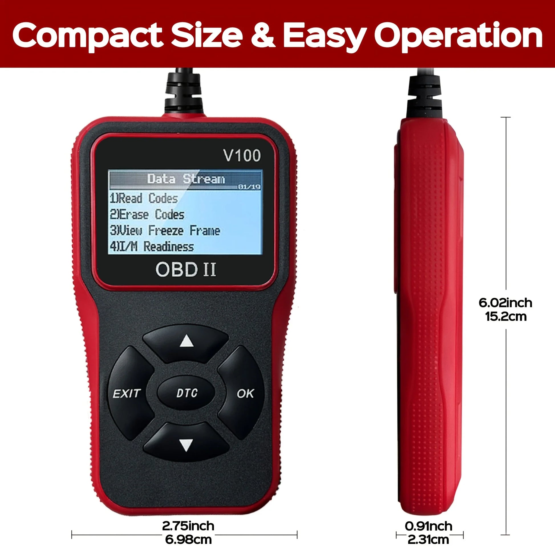 OBD2 Car Diagnostic Scanner & Battery Voltage Tester V100 Peaceful Pleasures Health and Wellness