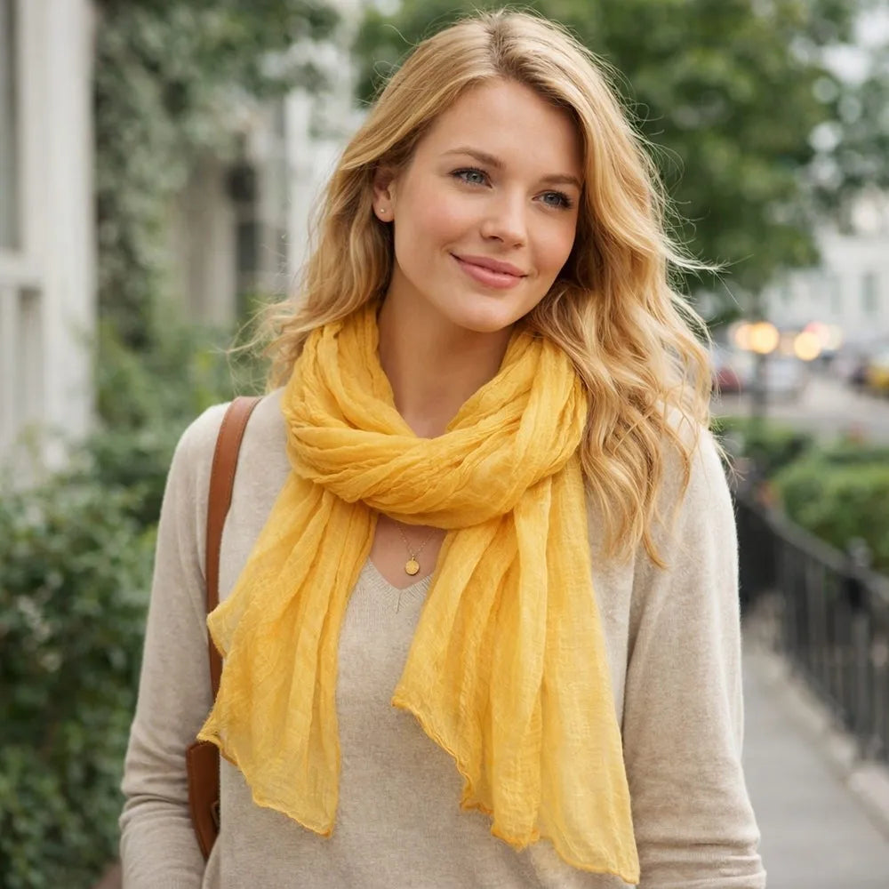 Women's Soft Chiffon Scarf – Lightweight Summer Shawl Wrap