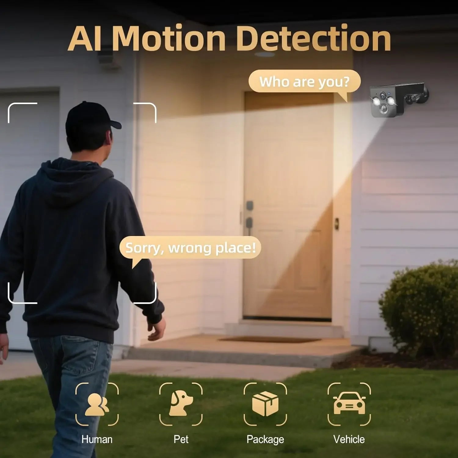 Wireless Solar Security Camera 2K Outdoor AI Motion Detection Color Night Vision Waterproof 2-Pack Peaceful Pleasures Health and Wellness