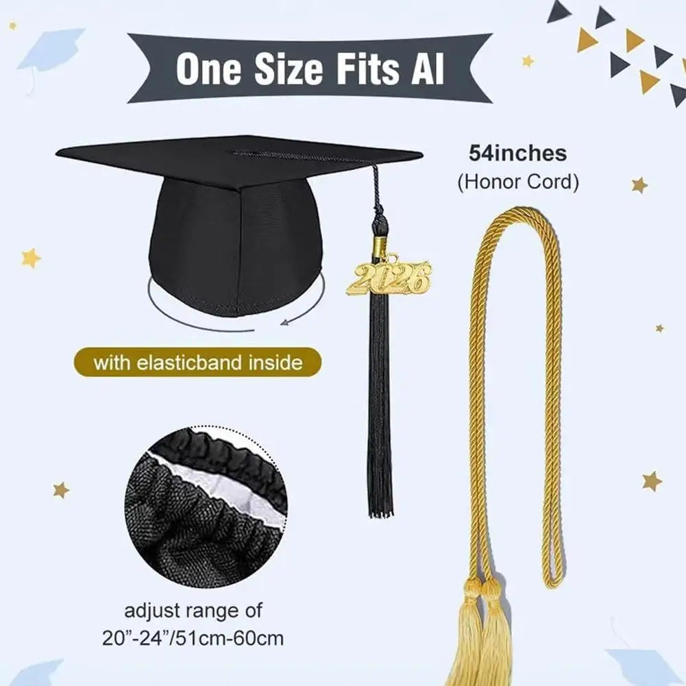 Unisex Graduation Cap & Gown Set – Academic Robe & Regalia