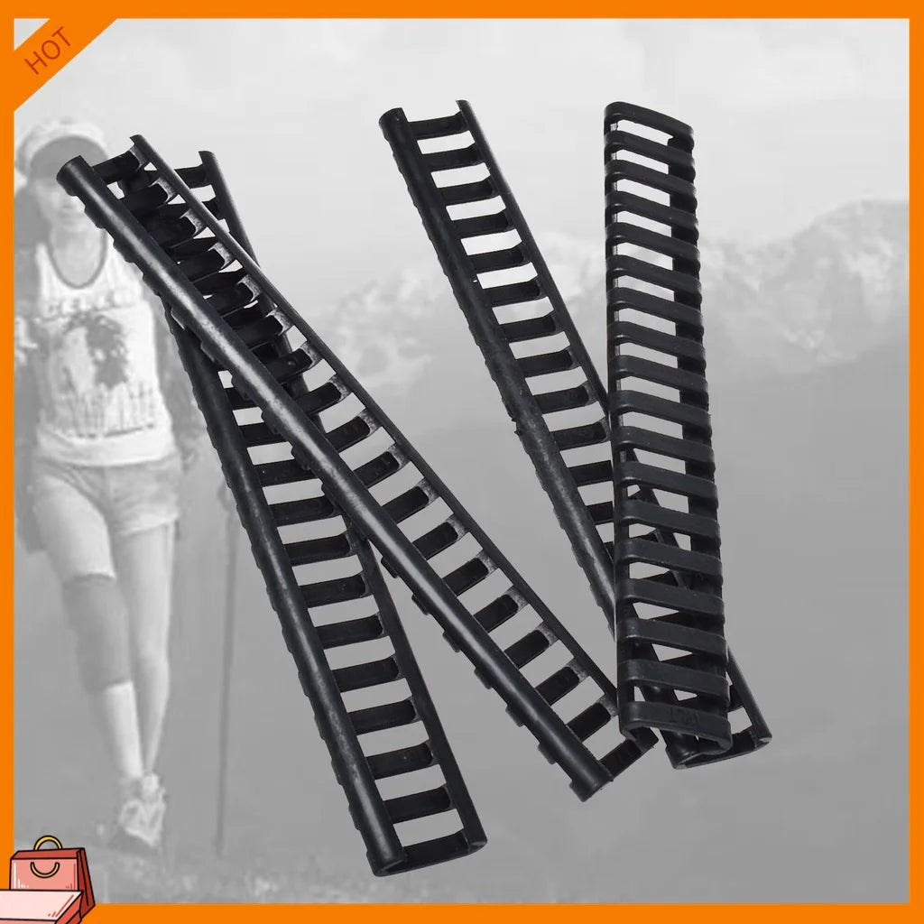 4-Pack CS Black Heat Resistant Rifle Handguard Protector Rubber Ladder Rail Cover Weaver Picatinny Rail toy Airsoft Guns Hunting Peaceful Pleasures Health and Wellness