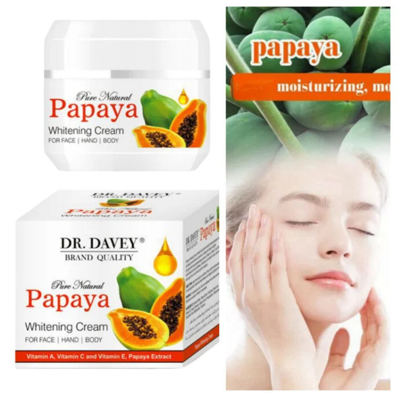 DR.DAVEY Papaya Moisturizing Face Cream Papaya Face Cream Nourishing Facial Moisturizing Lotion Moisture Replenish Peaceful Pleasures Health and Wellness