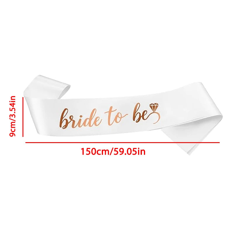 Bride To Be Sunglasses, Bow Veil & Sash | Bachelorette Set Bridal Party Accessories Peaceful Pleasures Health and Wellness Sash