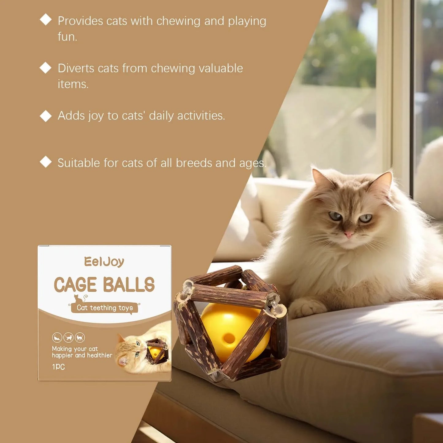 Silvervine Cat Chew Toy – Interactive Kitten Dental Molar Toy