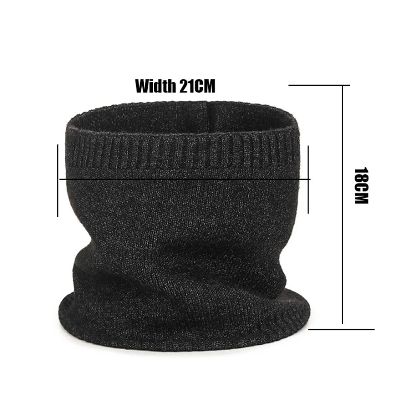 Winter New Solid Color Men's And Women's Knitted Hats+Ear Protection Scarf Set Warm Hat Scarf,Outdoor Warm Hat Warm Peaceful Pleasures Health and Wellness