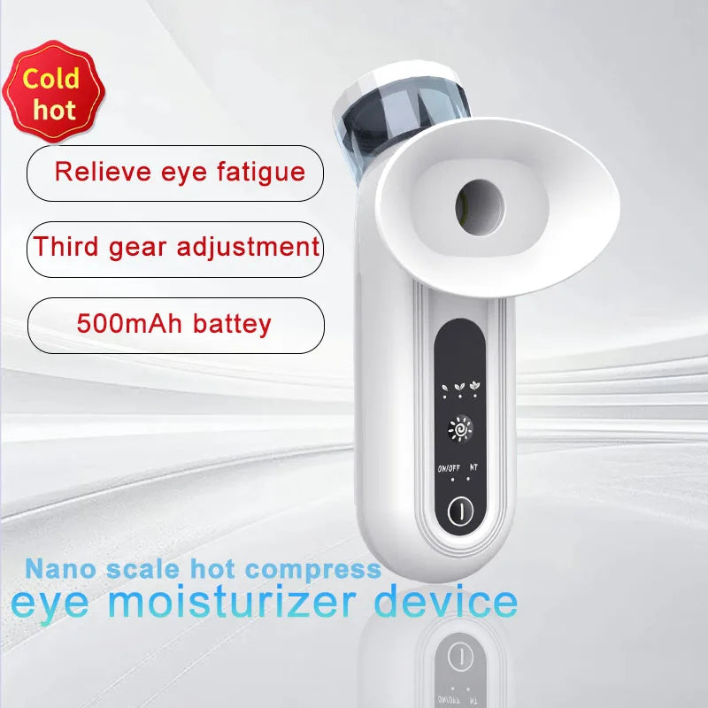Hot Cold Compress Eye Steam Mist Sprayer Portable Nano Eye Care Hydrating Instrument Relieve Eye Fatigue Eye Beauty Hydrating Peaceful Pleasures Health and Wellness
