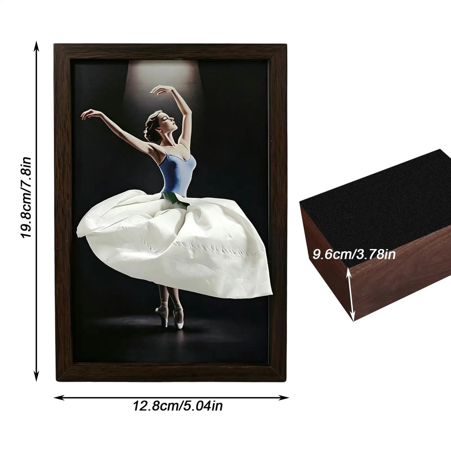 Wooden Ballet Dancer Tissue Box Dispenser | Elegant Home Decor