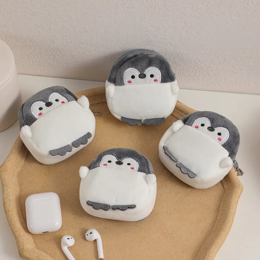 Cute Little Penguin Plush Coin Purse Mini Student Portable Storage