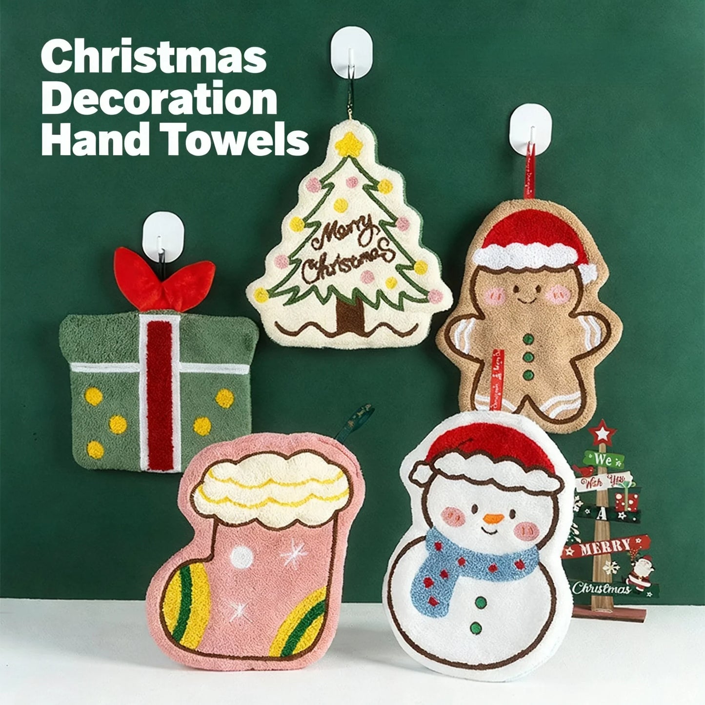 Christmas Hand Towel – Coral Fleece Kitchen & Bathroom