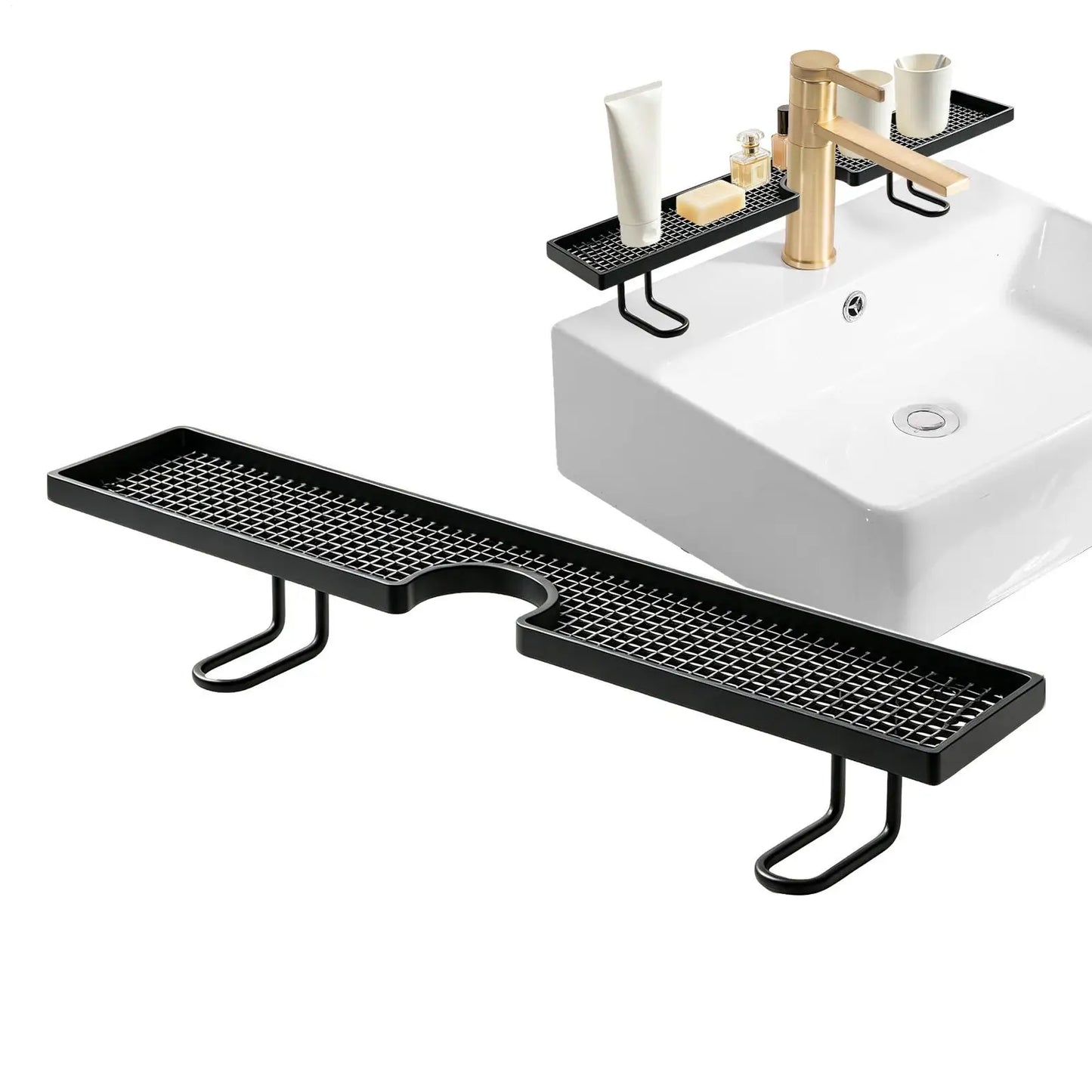 Bathroom Sink Shelf Organizer – No-Drill, Draining & Anti-Slip