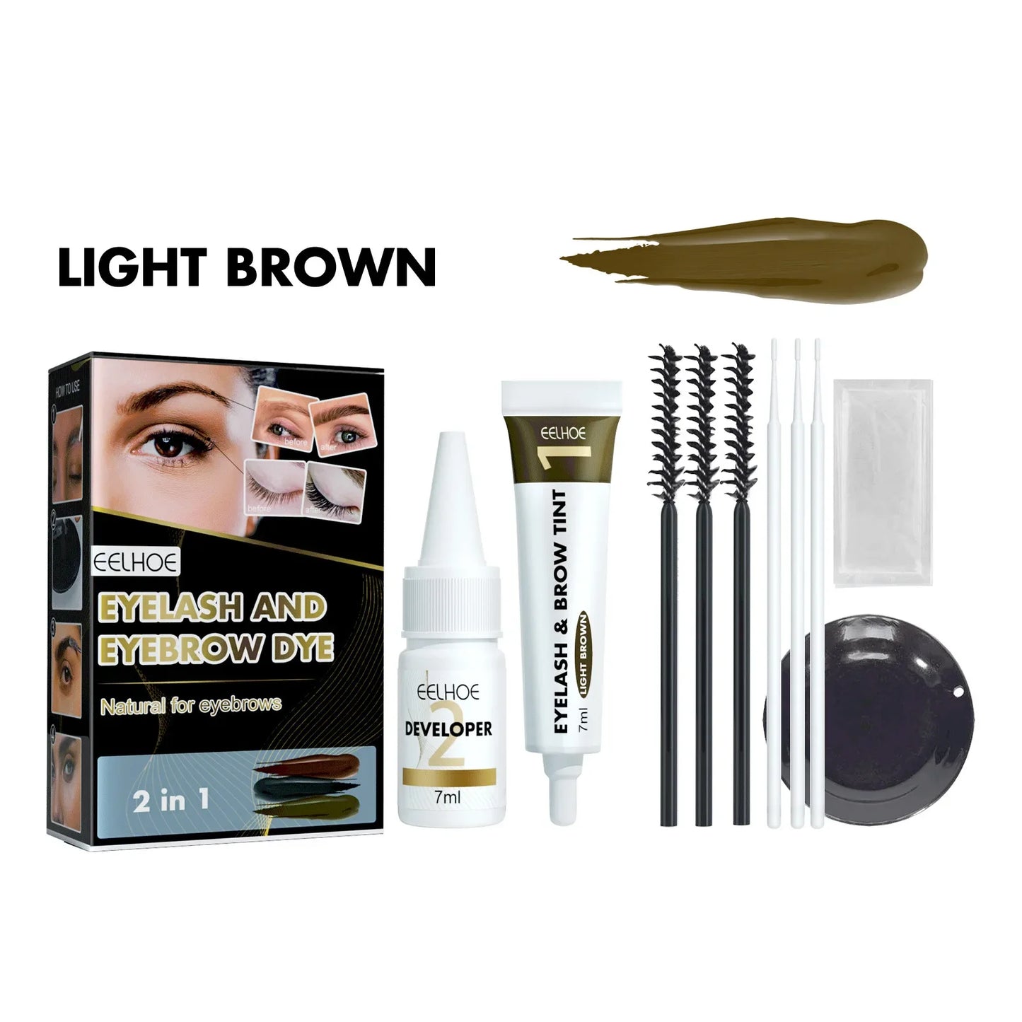 Semi-Permanent Eyebrow & Lash Tint Kit – Waterproof Cream