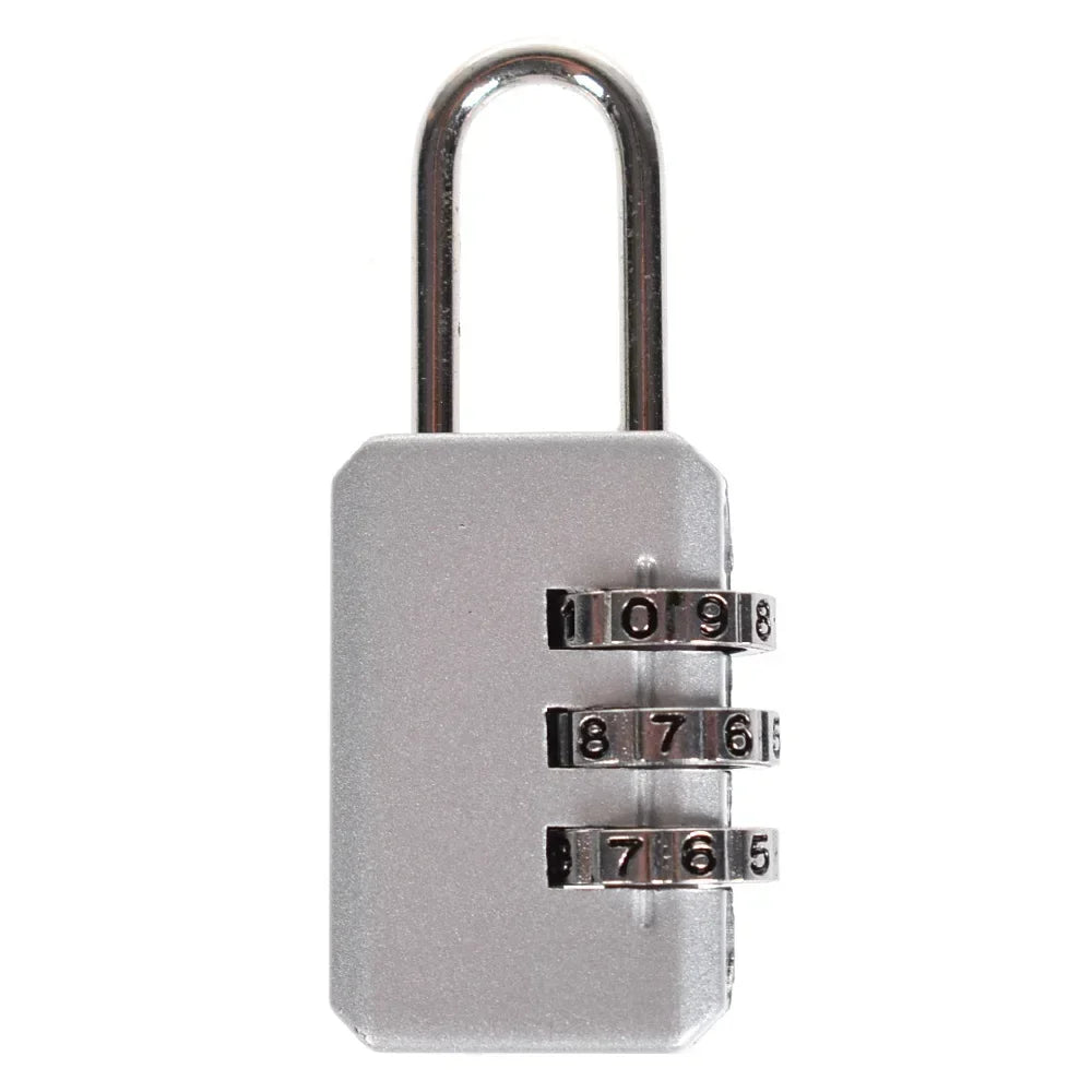 3-Dial Resettable Combination Padlock – Luggage, Gym & Travel
