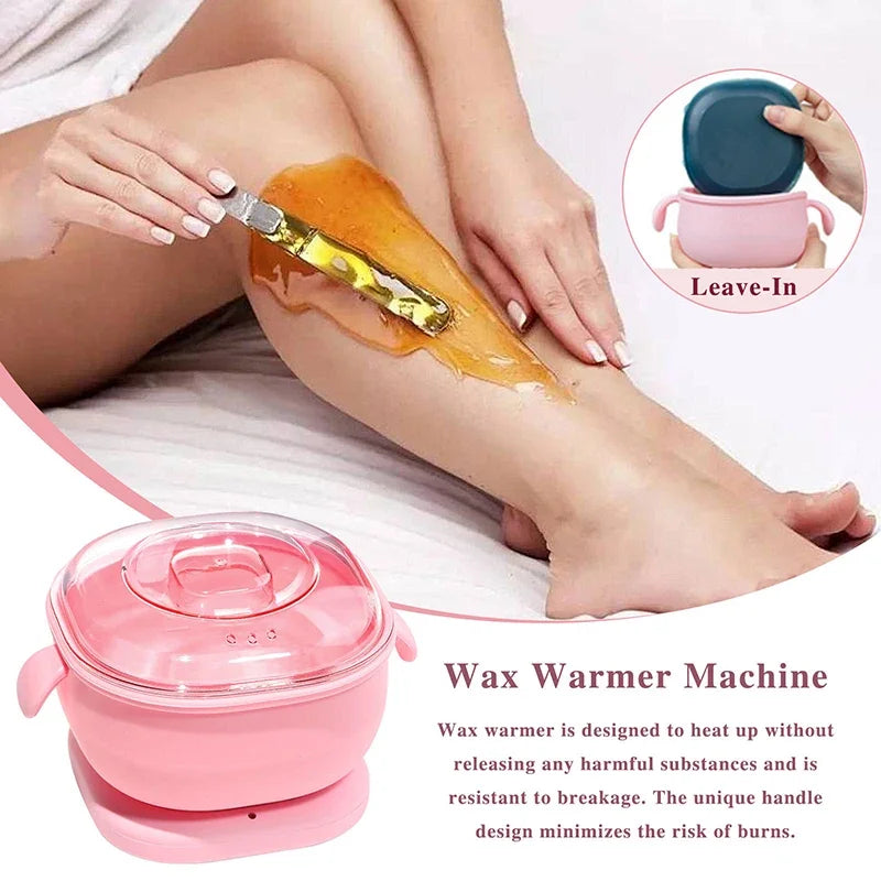 2026 Foldable Silicone Wax Heater Kit Portable Hair Removal Wax Machine For Heat Wax Beans Body Hair Removal Wax Beans Heater Peaceful Pleasures Health and Wellness