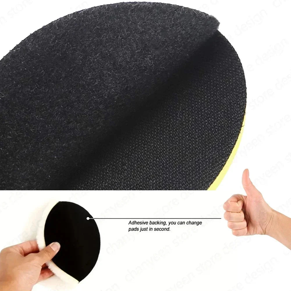 3 4 5 6 Polishing Pads Wool Felt Pad Wheel Tile Glass Stainless Steel