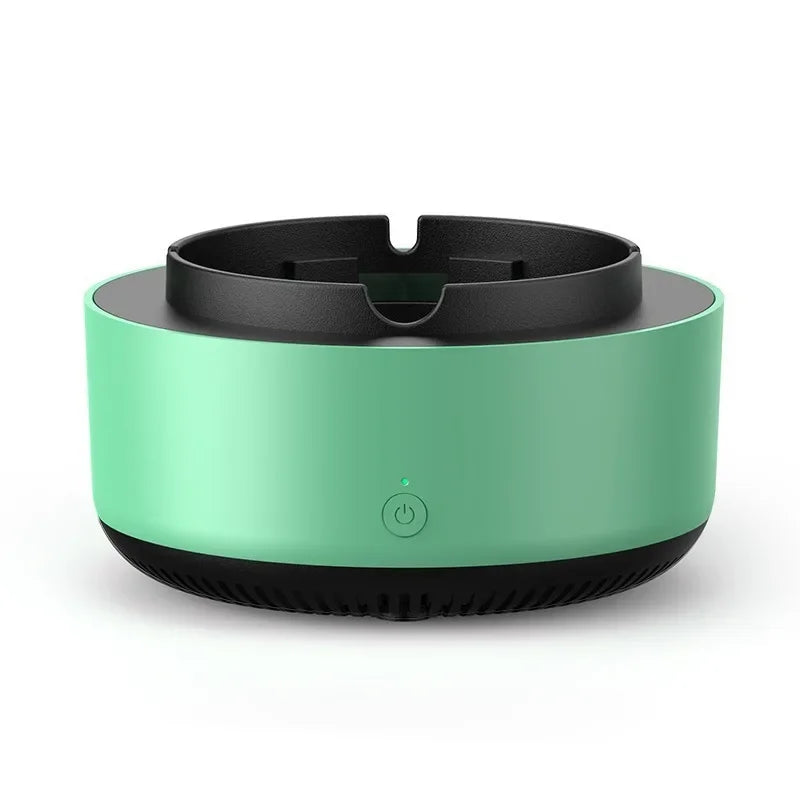Portable Smokeless Ashtray Air Purifier Multi Filtration Removes Smoke Odor for Home Office Car Passive Smoking Protection Peaceful Pleasures Health and Wellness green