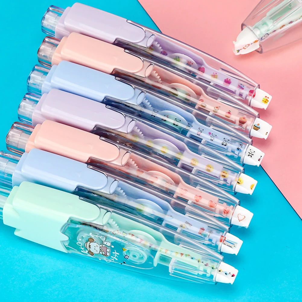 Correction Tape Decorative Sticker Pen Animal Press Type Decorative Pen Cute Pattern Decorative Tape Student Stationery Supplies Peaceful Pleasures Health and Wellness