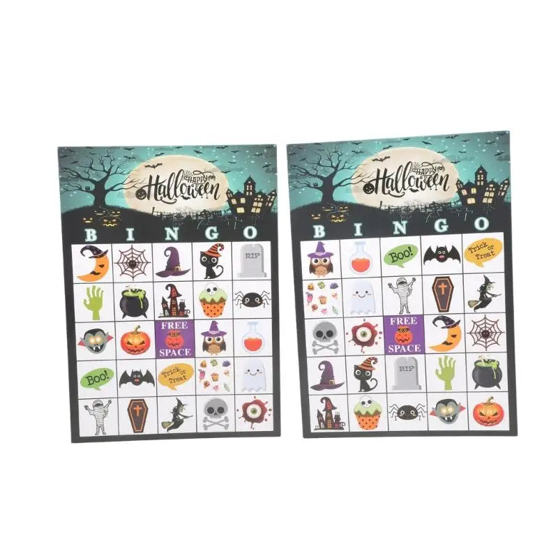 Halloween Bingo Game Set for 24 Players – Reusable Party Cards