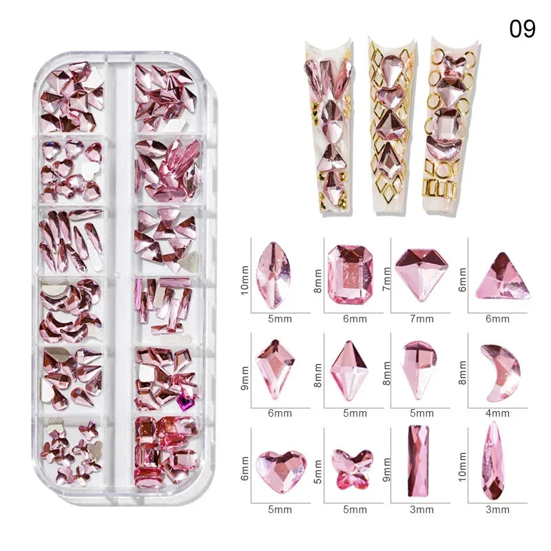 Pearl Rhinestone Nail Gems & Caviar Beads ~500pcs | Nail Art