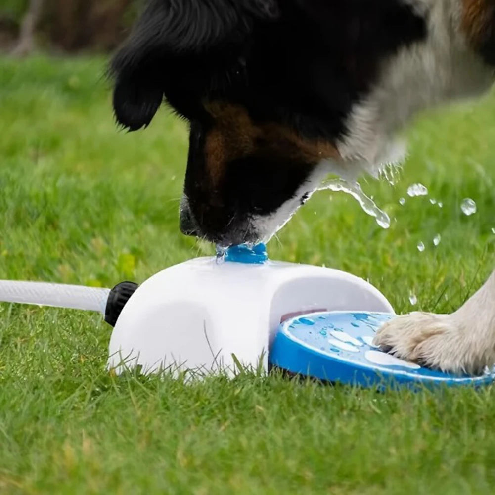 Outdoor Foot Press Automatic Water Dispenser For Pets,Step On Dog Sprinkler Toy,Interactive Lawn Play Toy,Summer Backyard Fun Peaceful Pleasures Health and Wellness