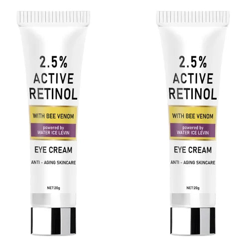 Retinol & Bee Venom Anti-Aging Eye Cream | Moisturizing 20g Anti-Aging Eye Cream Peaceful Pleasures Health and Wellness Beige 20g