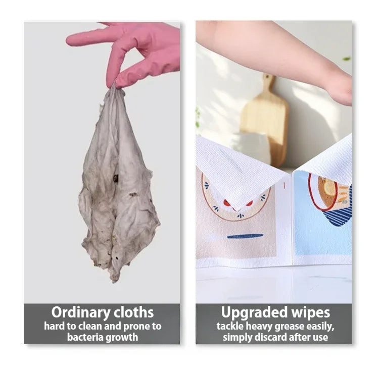 20PCS Disposable Tearable Cleaning Towel RollMultipurpose Lazy CleaningCloths Kitchen DishWipes Wet DryUse for Home Cleaning Peaceful Pleasures Health and Wellness