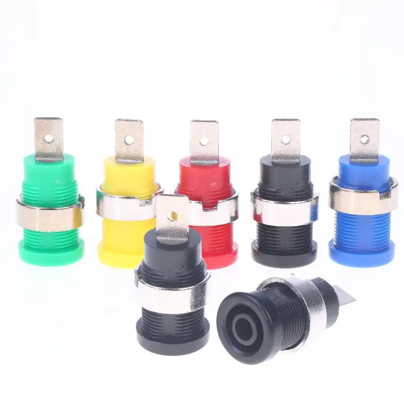 10Pcs Binding Post Adapters Ten For 4mm Banana Female Jack 4mm Banana Plug Connectors Panel Mount Socket Peaceful Pleasures Health and Wellness