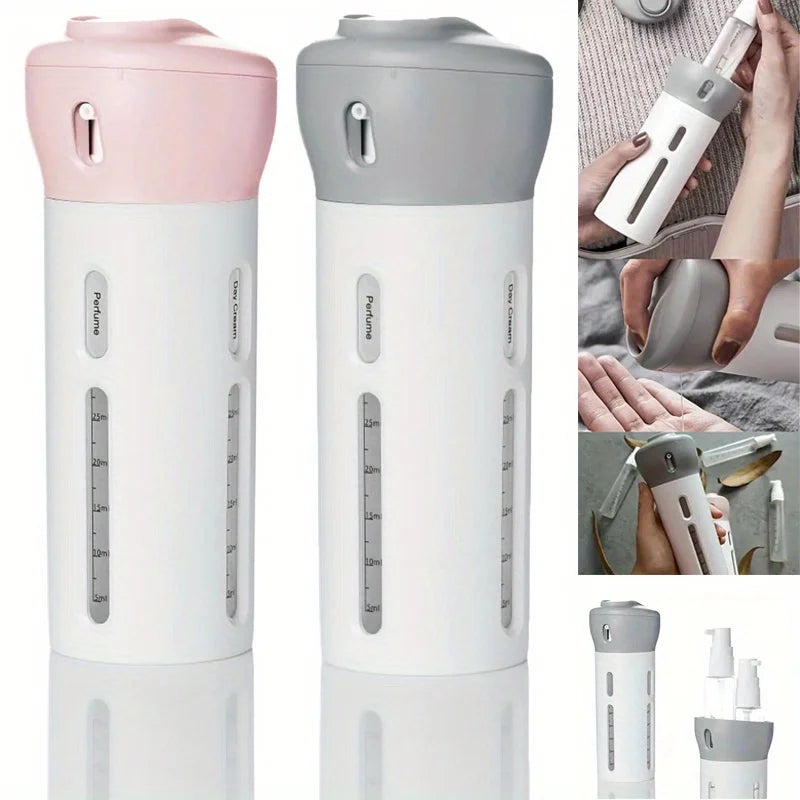 4-in-1 Refillable Travel Dispenser Bottles – Shampoo & Lotion