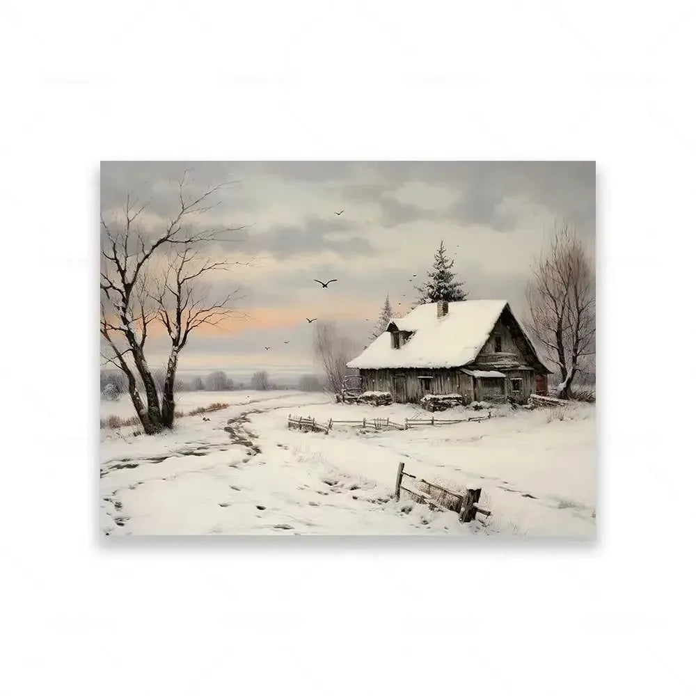 Modern Minimalist Farmhouse Elk Snowman HD Canvas Wall Art Holiday Vibes Poster for Bedroom Living Room Decor Peaceful Pleasures Health and Wellness ZLH5511 100x150cm No Frame