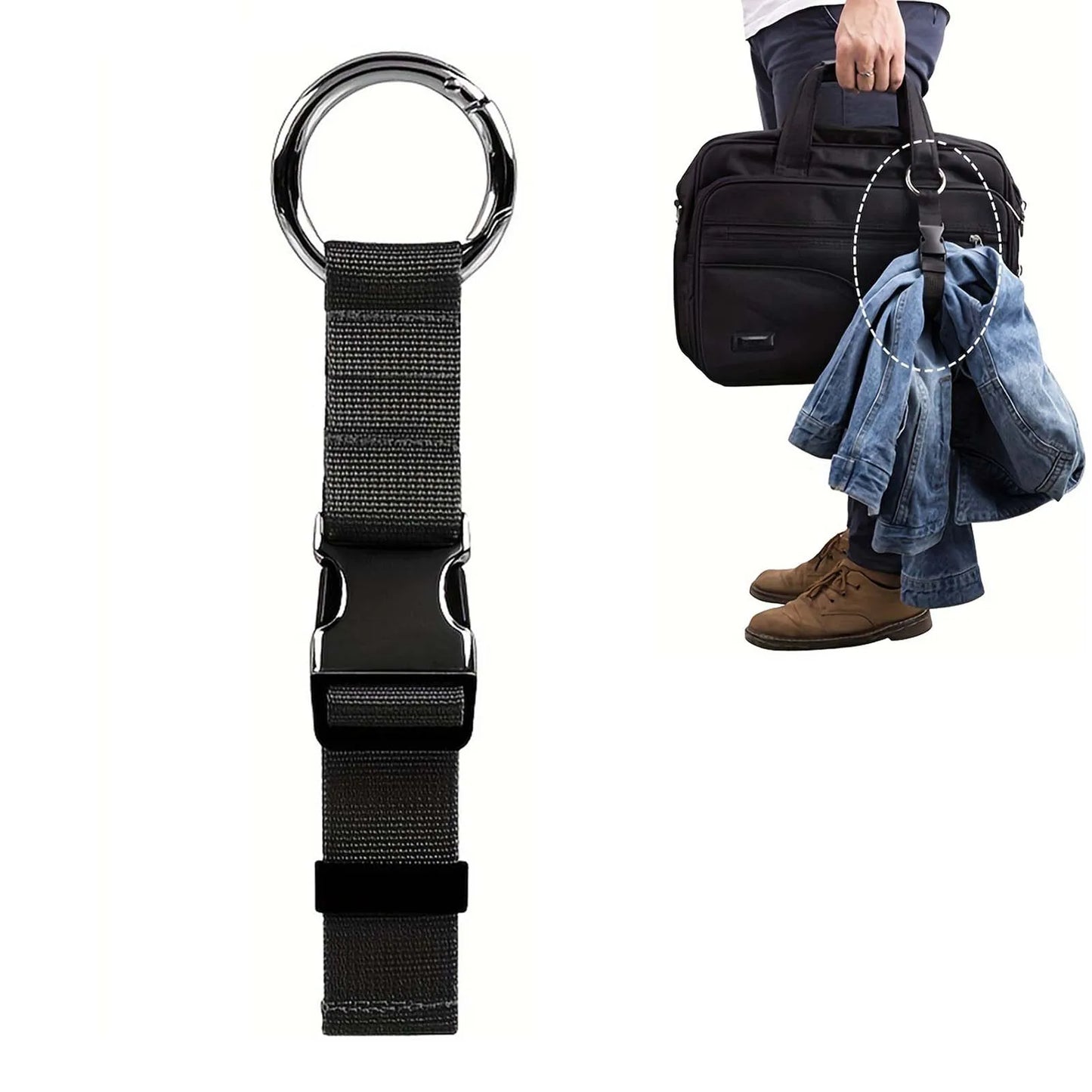 Travel Luggage Fixed Strap Backpack External Strap Portable Strap With Release Buckle Add-A-Bag Luggage Strap Belt Jacket Holder Peaceful Pleasures Health and Wellness 1 PCS