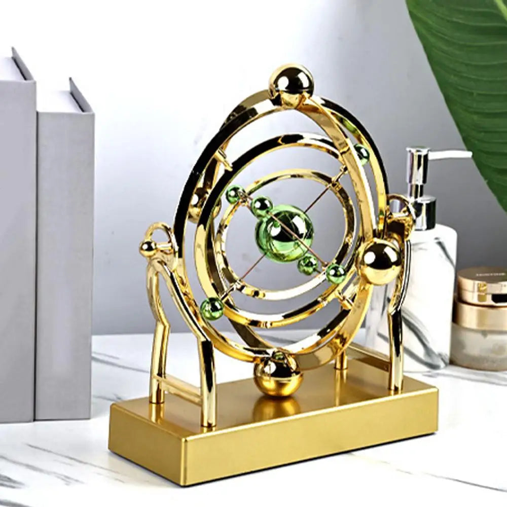 Celestial Orbit Kinetic Pendulum Sculpture | Desk Décor