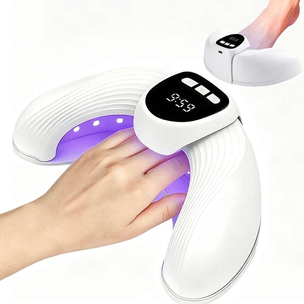 U-Shape UV LED Nail Lamp, 22 Beads Gel Nail Dryer for Hands & Feet, USB Foldable Curing Light with Smart Sensor for Manicure Peaceful Pleasures Health and Wellness