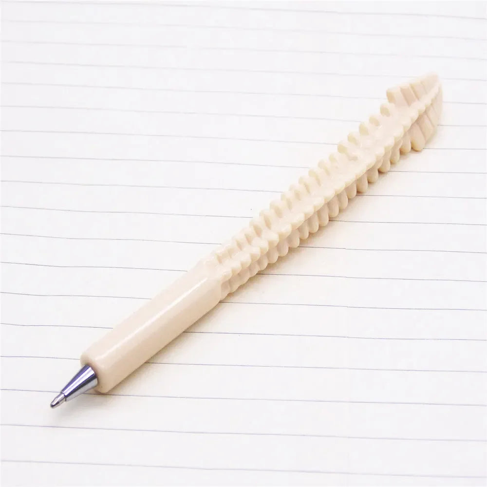 1PC Different Styles Pen Bone Shape Ballpoint Pen New Creative School Office Stationery Peaceful Pleasures Health and Wellness black E