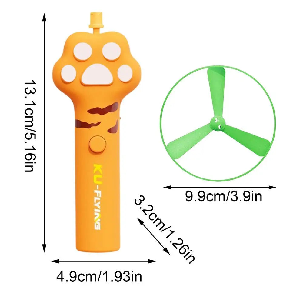 Rechargeable Interactive Flying Saucer Cat Fetch Toy | USB Interactive Cat Toy Peaceful Pleasures Health and Wellness Yellow China Mainland