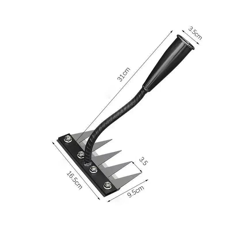 5–8 Teeth Carbon Steel Garden Rake – Detachable Multifunctional